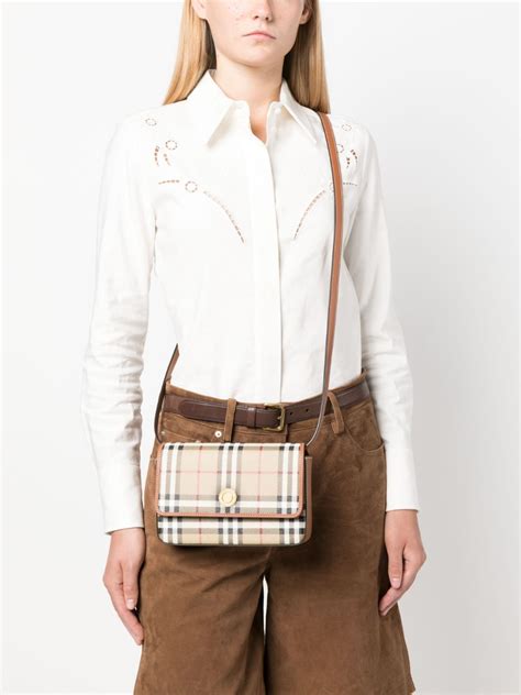 burberry hampshire vintage check crossbody|Hampshire Bag in Archive beige .